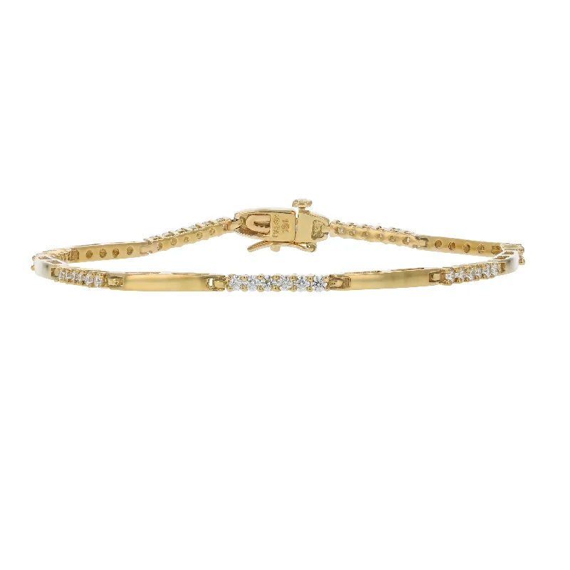 bracelets for special occasions -1 CT Diamond Tennis Bracelet 14K Yellow Gold