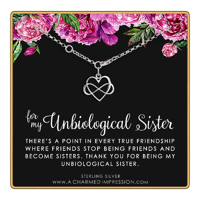 bracelets for young women -A Charmed Impression Unbiological Sister • Sterling Silver Bracelet for Women • Stepsister Gifts • Infinite Love Friendship • Infinity Heart Bracelet • Bonus Sister Bracelets for 2 3