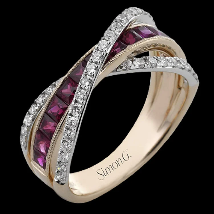 ladies rings for proposal gift -MR3107-R COLOR RING