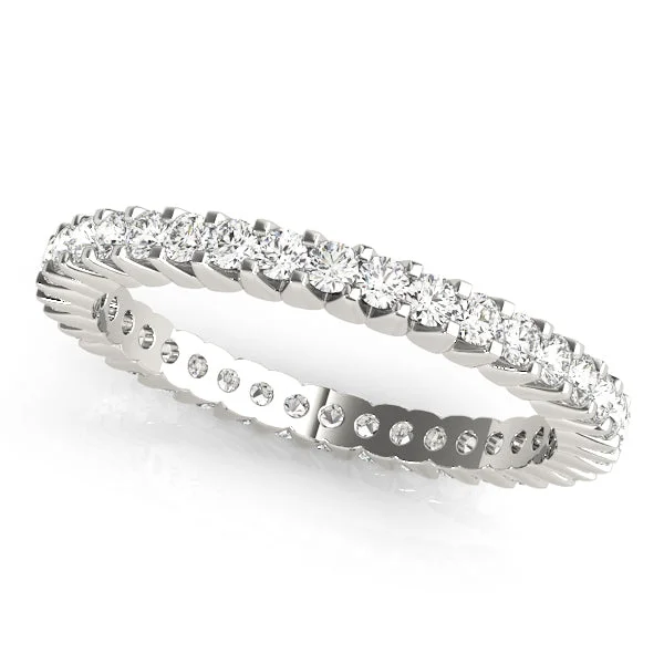 ladies rings with rainbow gems -Fine Classic set Diamonds Eternity Ring