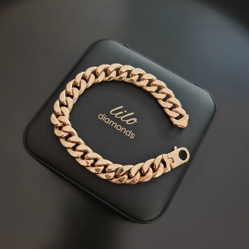 bracelets for special occasions -Prestige and Craftsmanship: 30g 14K Gold Men's gourmet Bracelet