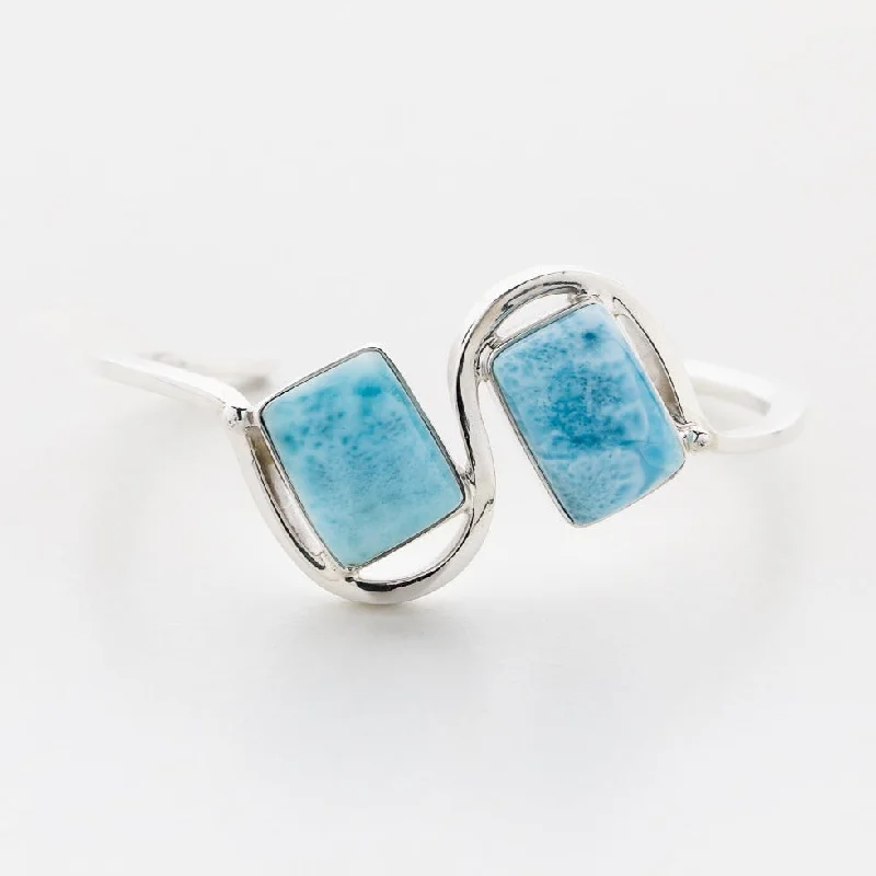 bracelets with moon charm -Larimar Cuff Bracelet Ralls Twins