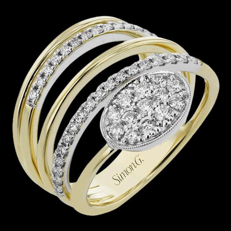 ladies rings trendy minimalist vibe -LR4816 RIGHT HAND RING