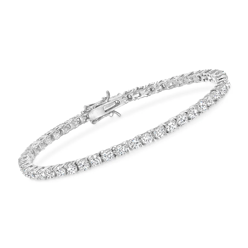 bracelets vintage inspired look -Ross-Simons CZ Tennis Bracelet in Sterling Silver