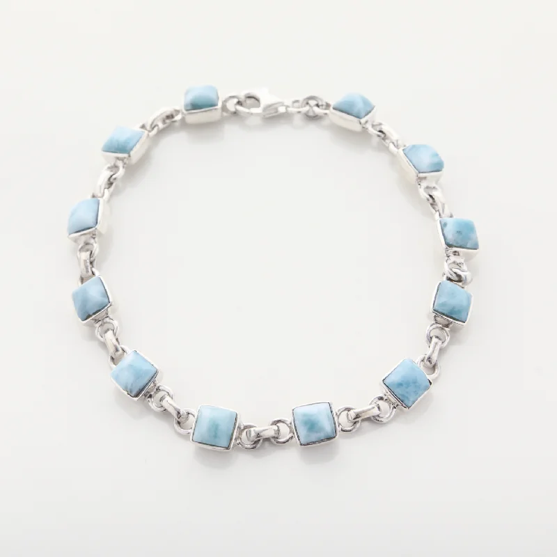 bracelets with cross charm -Larimar Bracelet Serenade