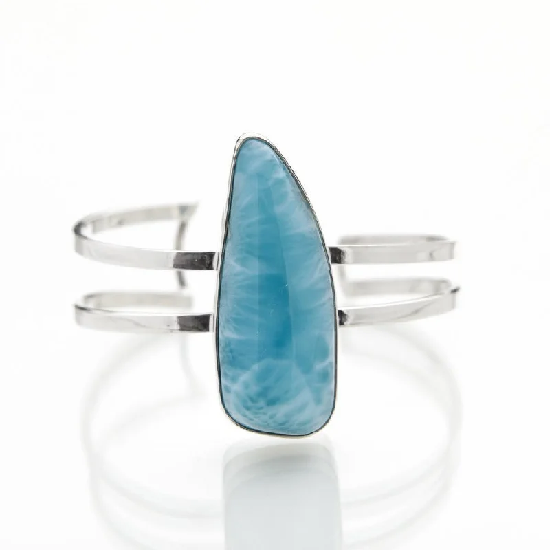 bracelets with aquamarine stone -Larimar Bracelet Melania