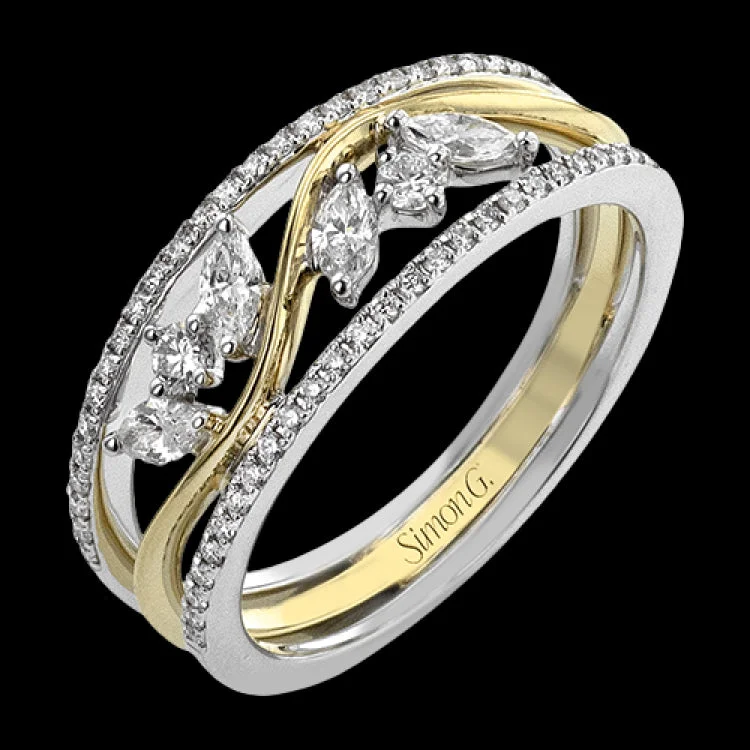 ladies rings modern sleek look -LR3276 RIGHT HAND RING