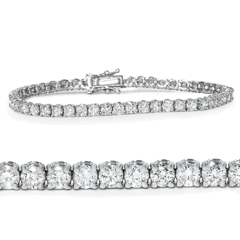 bracelets for couples love -5 Ct T.W. Diamond Tennis Bracelet 18K White Gold 7"