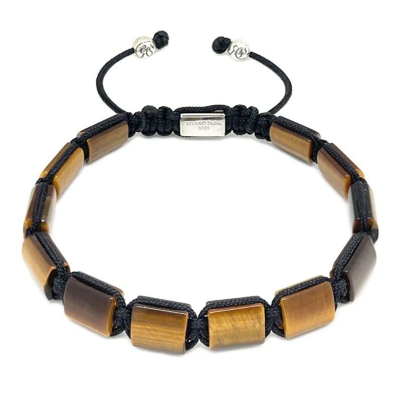 bracelets for everyday wear -Classic Tiger Eye Full Square Bead Bracelet